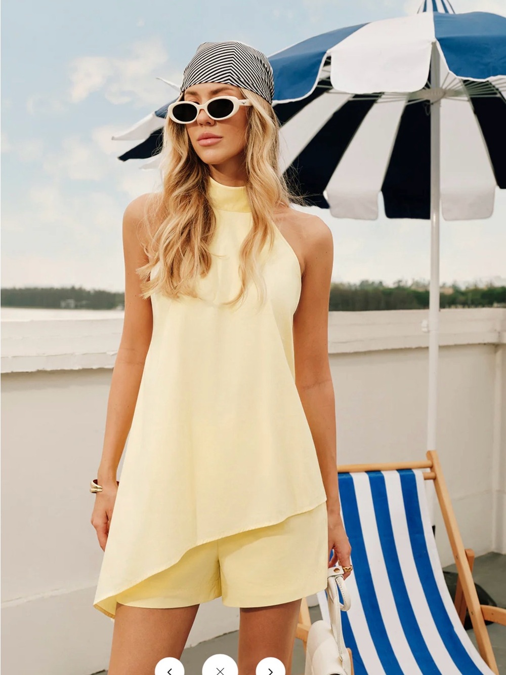 Button Asymmetrical Backless Shorts Set - Medium - Picture 7 of 7